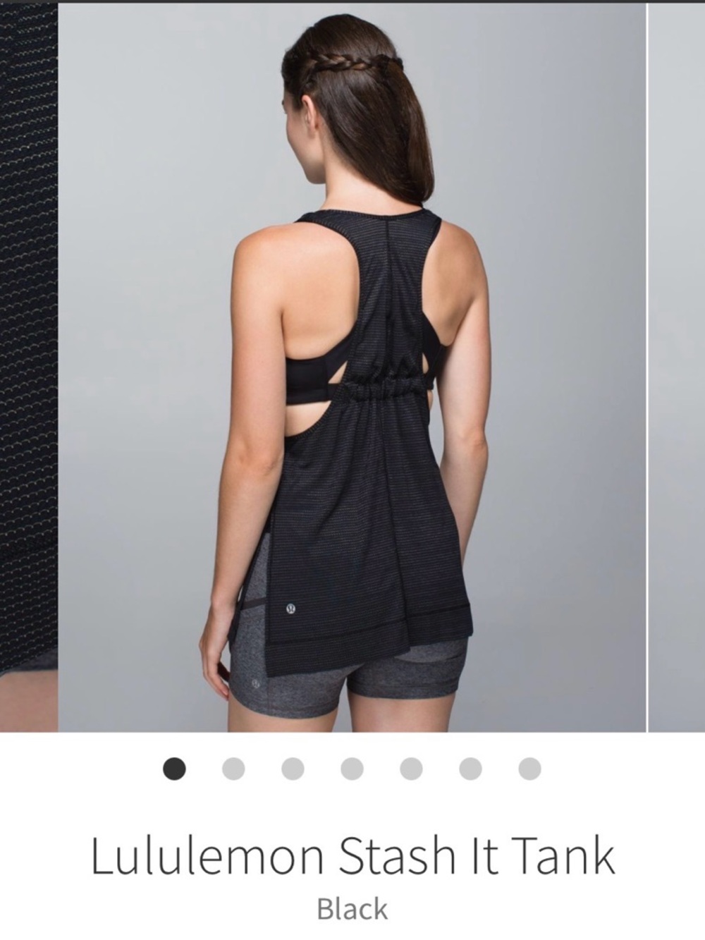 lululemon athletica Black Racerback Stash-It Tank